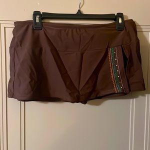 VM swim skirt M Brown NEW no tags Excellent bikini bottom